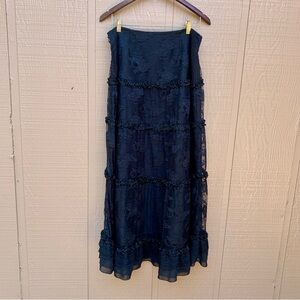 Gothic boho festival Express lace maxi skirt